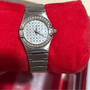Diamond omega watch